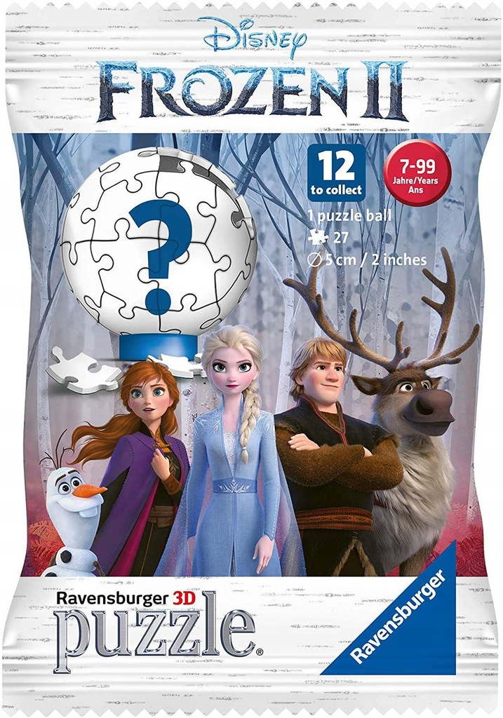 RAVENSBURGER FROZEN 2 3D KULA 27 EL. BLIND, 60 SZT