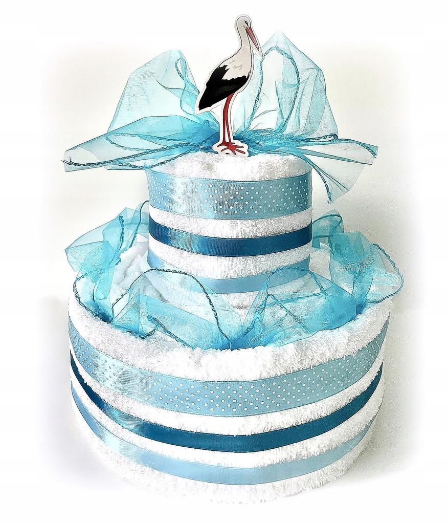 Tort z 3 ręczników PREZENT chrzest urodziny dzieci