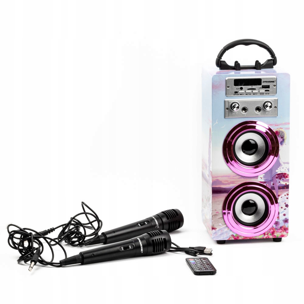 DYNASONIC Zestaw do Karaoke Bluetooth 2 Mikrofony 12566824449 oficjalne archiwum Allegro