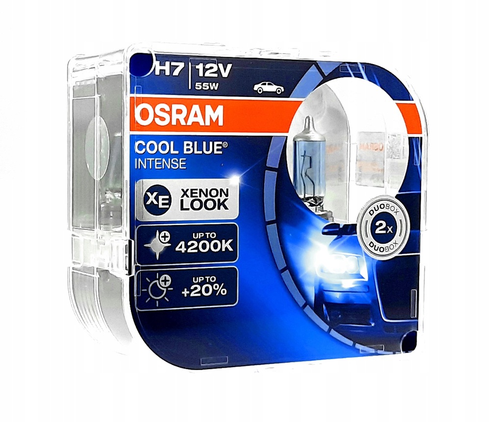 OSRAM H7 COOL BLUE Intense 4200K 12V 55W DUO BOX - 7068918580 ...
