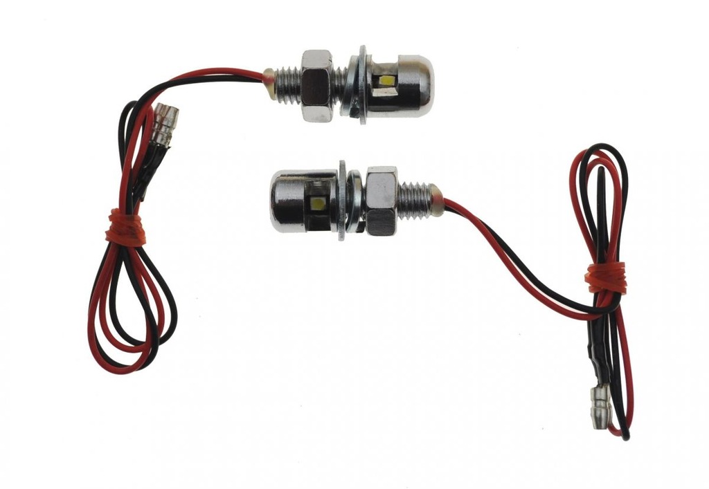 PODŚWIETLENIE TABLICY REJ CHROMOWANE 2 SZTUKI