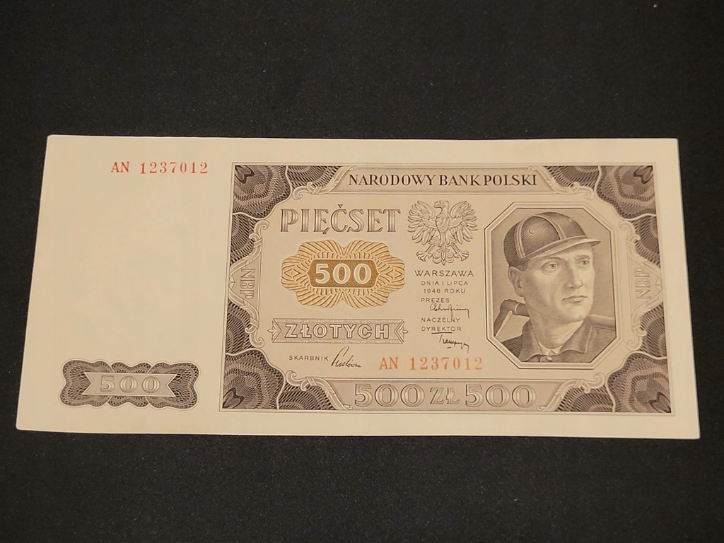 500 złotych 1948 Piękny STAN górnik