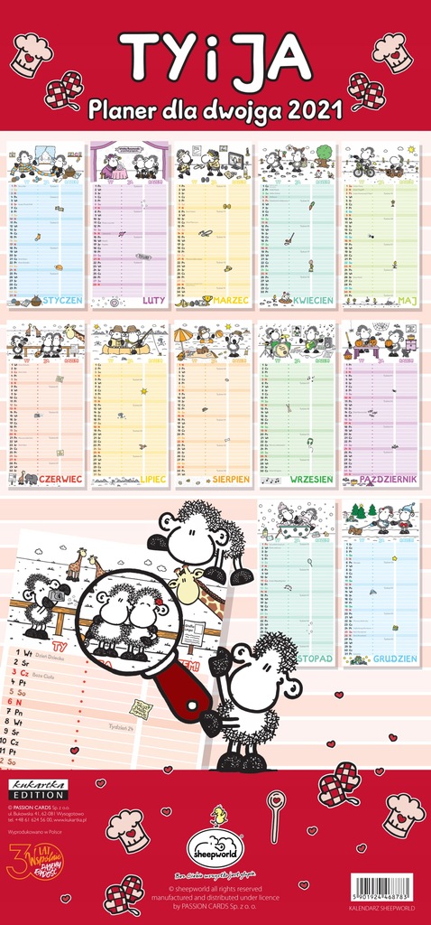 Купить Календарь-планировщик Sheepworld для пар на 2021 год KUKARTKA ...