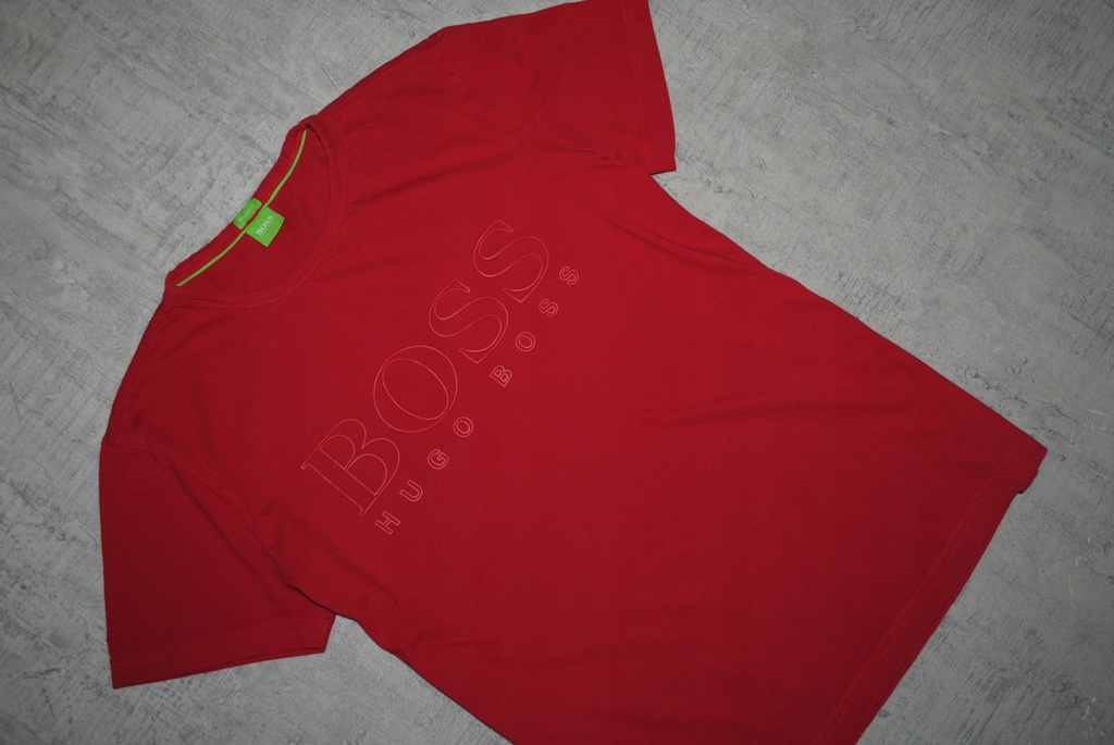 HUGO BOSS__czerwony t-shirt__logo__M/L_