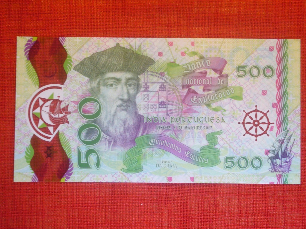 INDIE PORTUGALSKIE 500 ESCUDOS 2017 POLIMER UNC