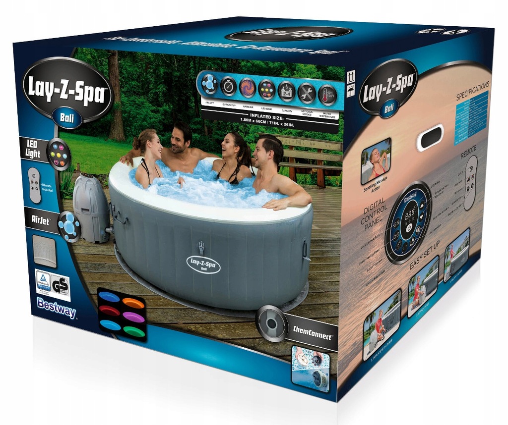 SPA JACUZZI BALI 180x66 4 os. BESTWAY 54183 8881198072 oficjalne