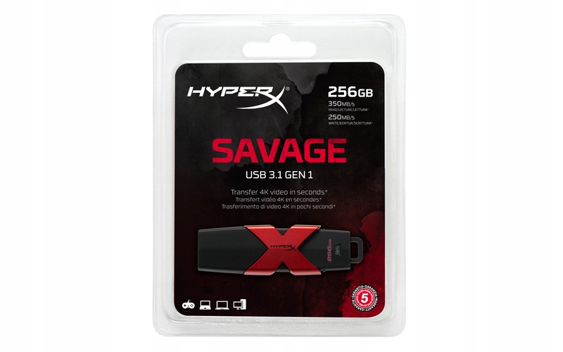 HYPERX SAVAGE 256 GB PENDRIVE USB 3.1 +350/250MB/s