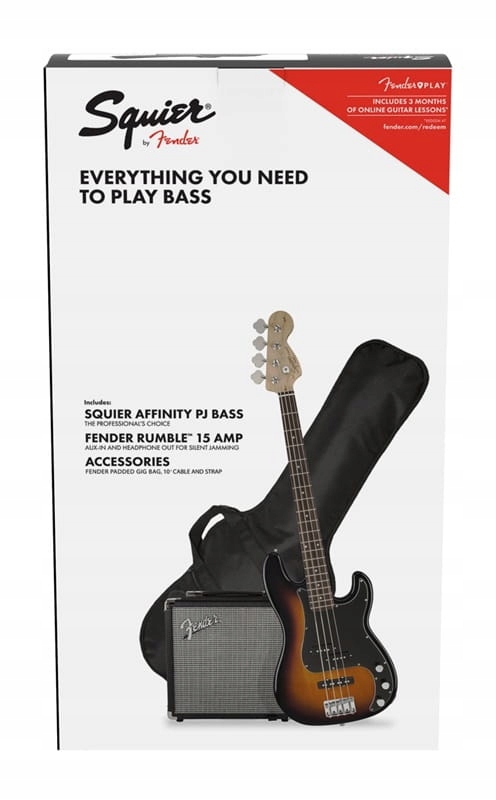 Squier Affinity PJ Bass BSB + Rumble 15 Pack