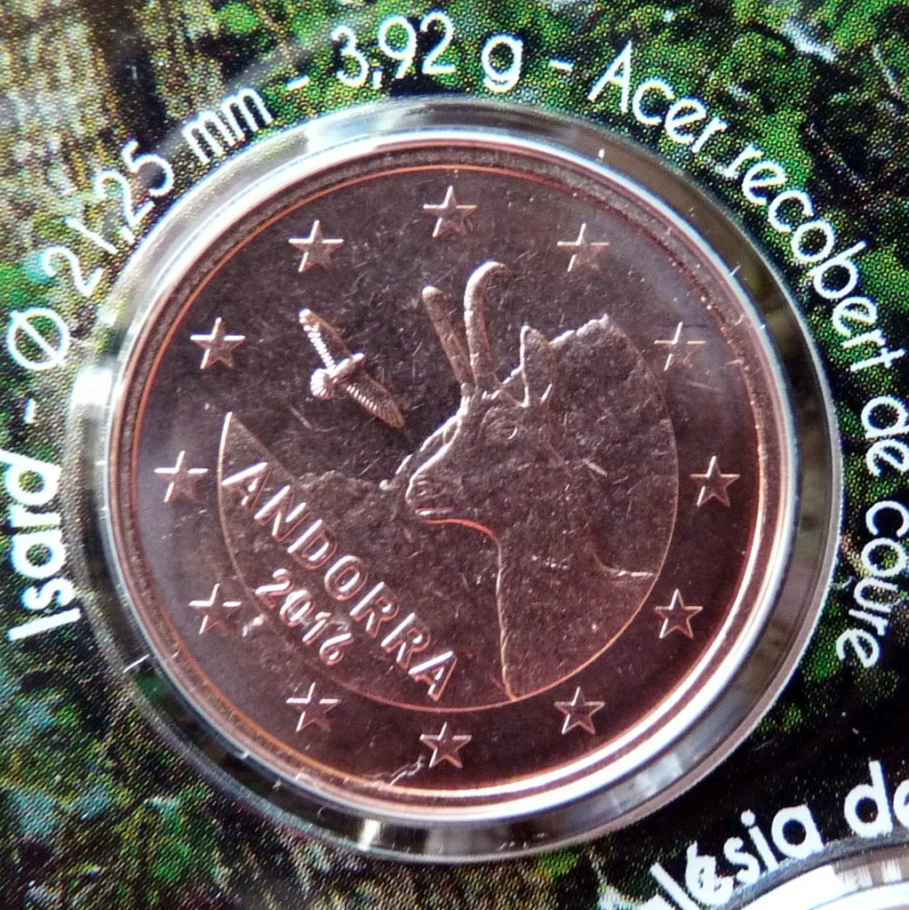 ANDORA 2016 5 CENTÓW UNC