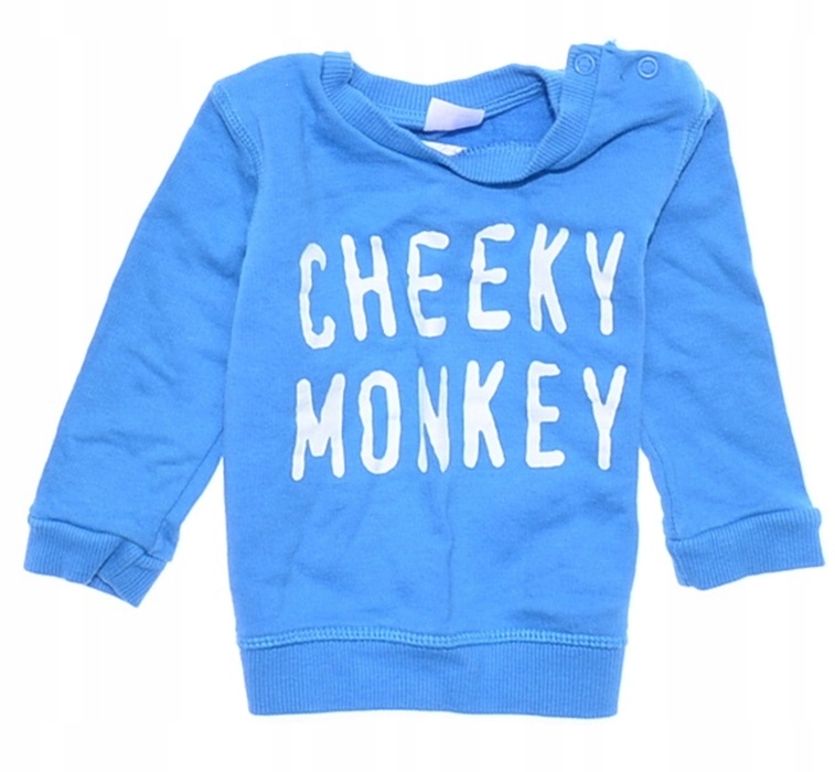 4381-21 F&F NIEBIESKA BLUZA CHEEKY MONKEY r.68