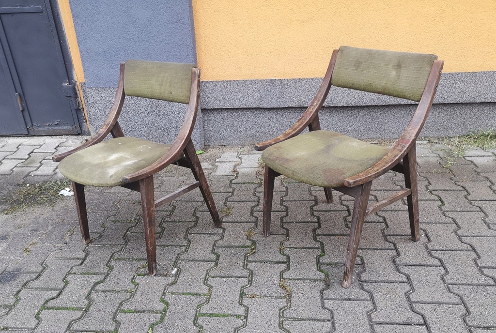 2 Krzesła Skoczek - Design PRL Vintage '60