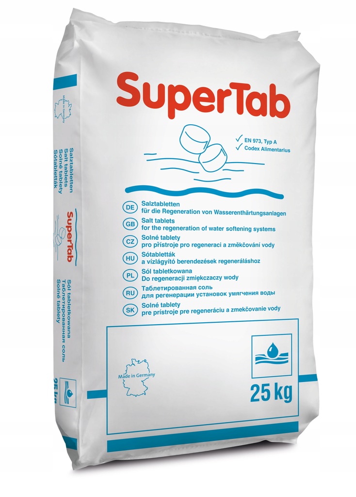 Sól w tabletkach, tabletki solne SUPERTAB 1000 kg