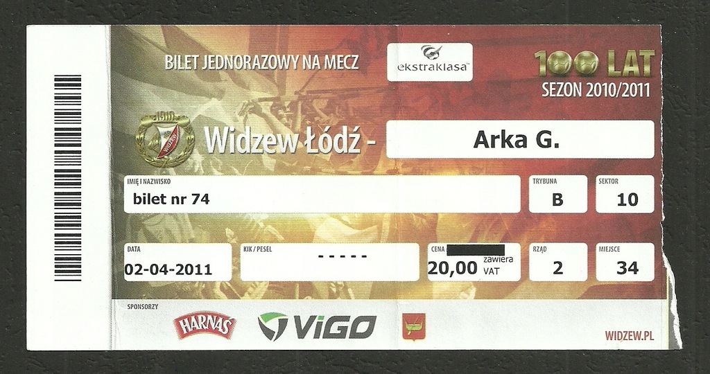 Widzew Łódź - Arka Gdynia 02.04.2011 GOŚCIE