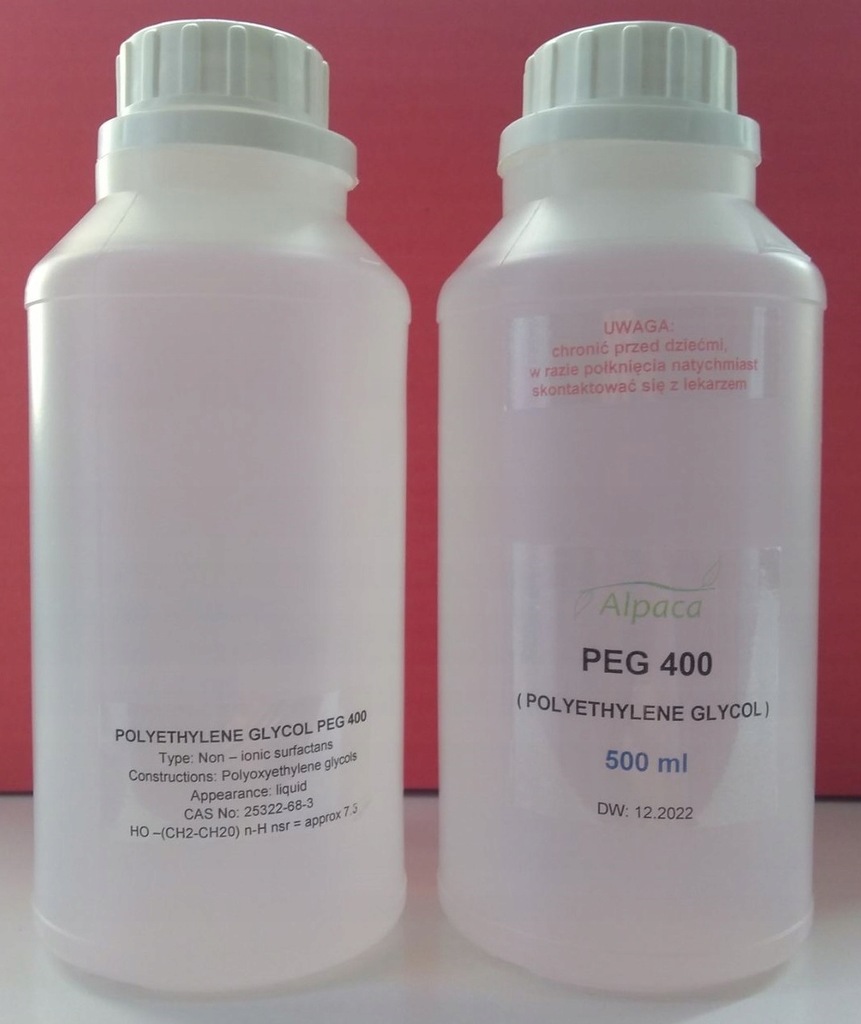 GLIKOL POLIETYLENOWY PEG 400 - 500 ml Macrogol