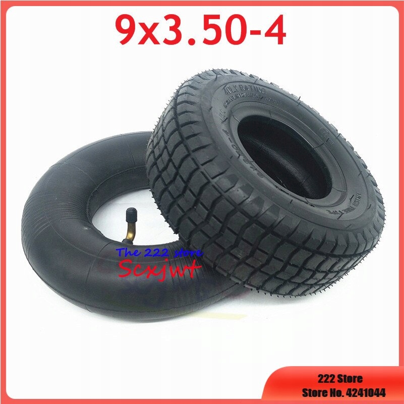Roue Arrière Complète 9x3.50-4 Avec Jante Et Roulement De 19mm - Pour Scooter De Mobilité, Kart électrique Ou VTT - Diamètre 9 Pouces