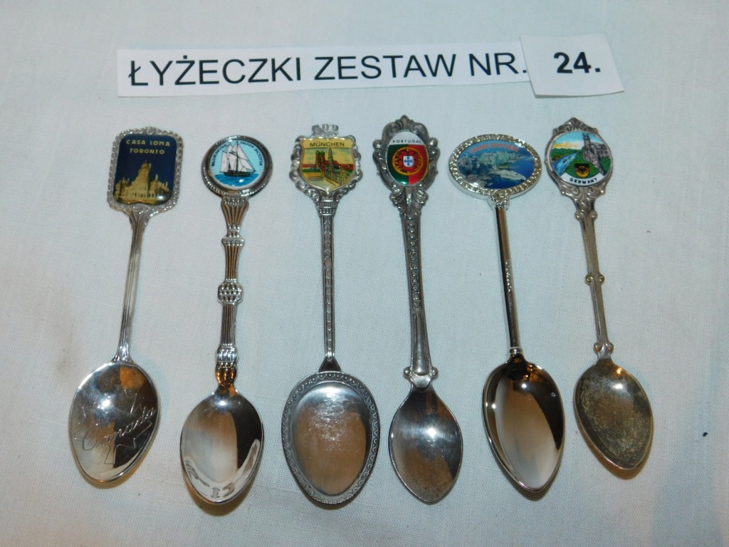 ŁYŻECZKI KOLEKCJONERSKIE RÓŻNE KRAJE 6 SZT. NR.24
