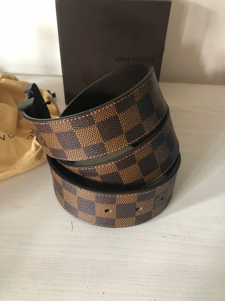 Pasek LV Louis Vuitton damier graphite 90cm,vitkac - 7278411745 - oficjalne  archiwum Allegro