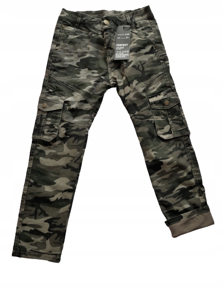 Spodnie bojówki moro szare z kieszeniami 152