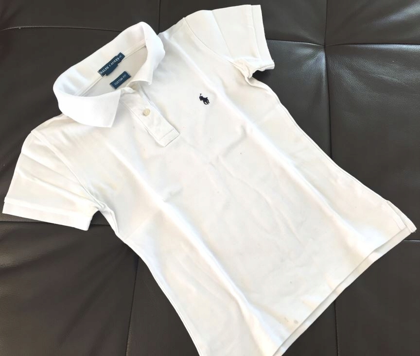 Biała koszulka polo Ralph Lauren rozm. 152-158 cm