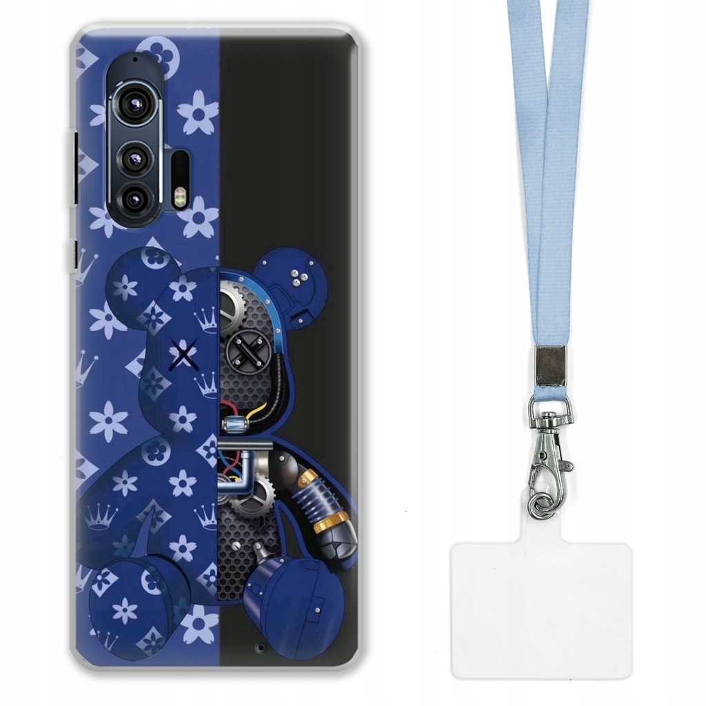 ETUI DO MOTOROLA EDGE PLUS CASE + SMYCZ SZARA KAWS DLA NASTOLATKÓW WZ