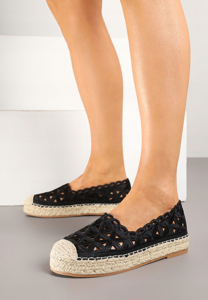 Born2Be Czarne Espadryle damskie 41 Ekoskóra
