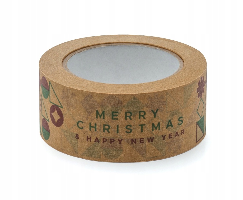 TAŚMA ŚWIĄTECZNA PAPIEROWA HAPPY NEW YEAR 48MM/50M