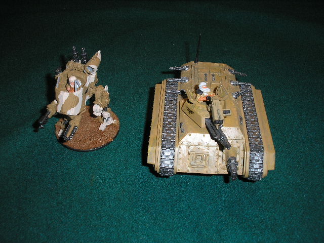 Imperial Guard Chimera & Sentinel