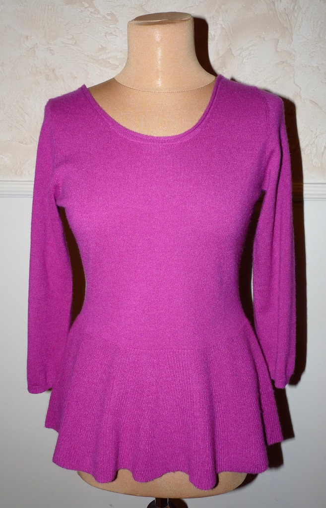 STEFANEL 100% CASHMERE piękny sweterek S NOWY