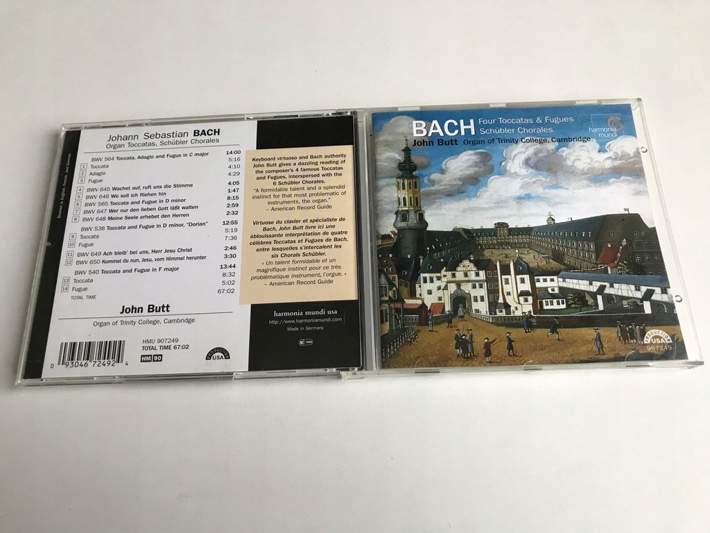 CD Bach Four Toccatas & Fugues John Butt STAN 5+/6