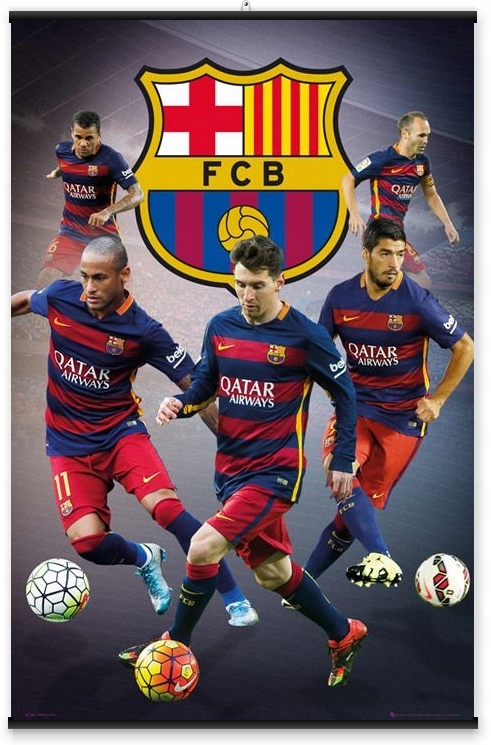 Купить ФК Барселона - Игроки - постер 61x91,5 см: отзывы, фото, характеристики в интерне-магазине Aredi.ru