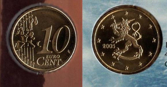 FINLANDIA 2005 10 EURO CENT Z ZESTAWU