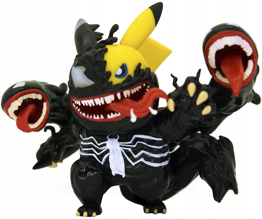 Black Pikachu Cosplay Hero Venom Statue Figure
