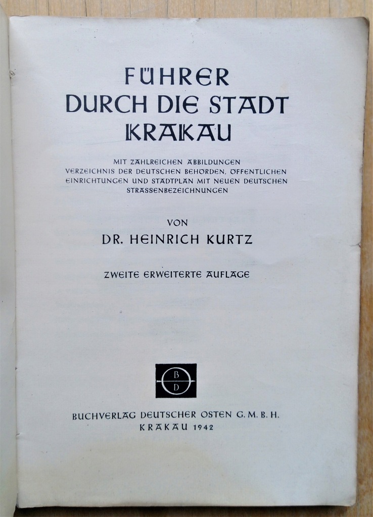 Fuhrer durch Krakau 1942 NIEMIECKI KRAKÓW