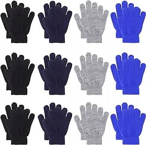 QKURT 12 par rękawiczek dziecięcych 3-6 lat unisex 12 par