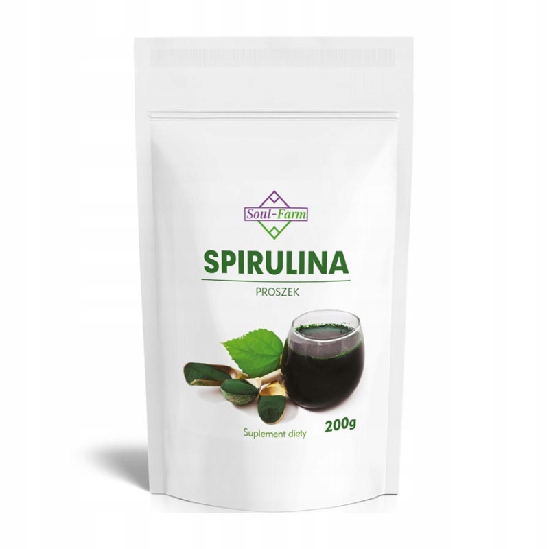 100% SPIRULINA PROSZEK 200g czyste algi morskie