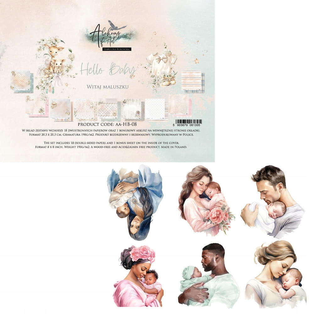 Papiery 20x20 Art of Alchemy - Hello Baby AA-HB-08