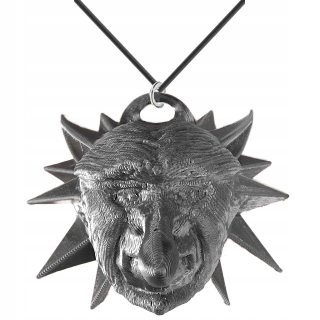 medalion WIEDZMIN NOSACZ janusz 3D srebrny metalik