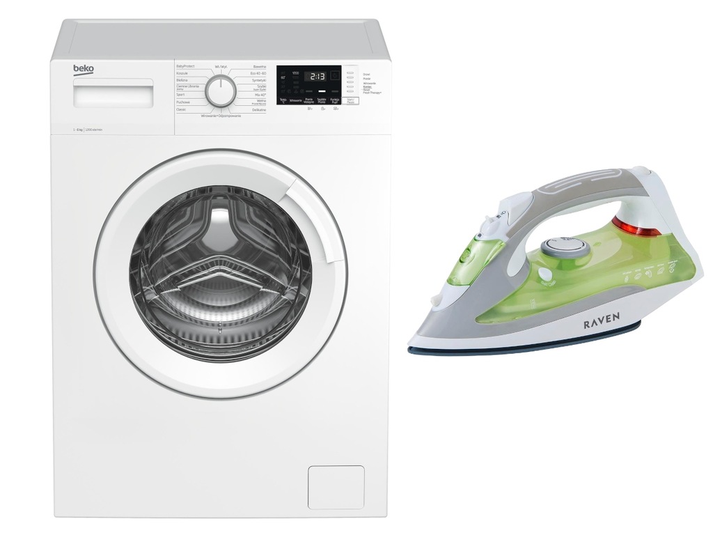 Pralka Beko WRE6612XWWE 6 kg 1200 obr + ŻELAZKO - 12025030671 ...