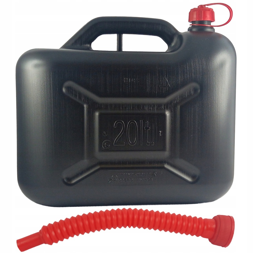 Kanister na paliwo z atestem + korek i lejek 20L - 11463591597