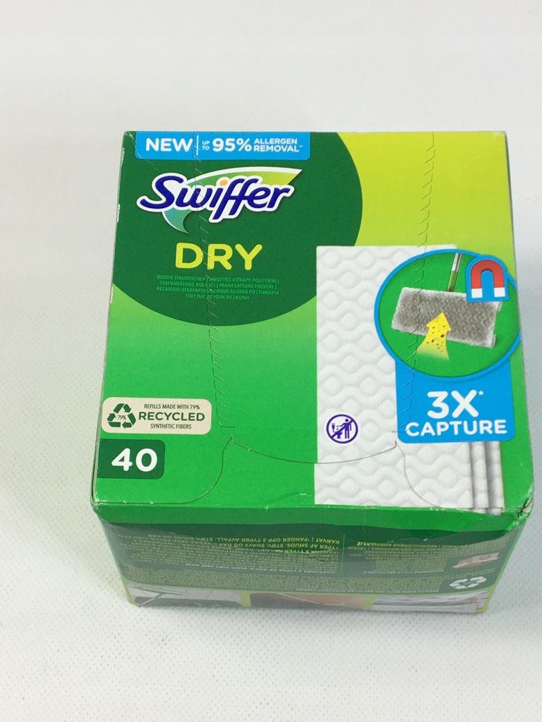 Wkłady do mopa Swiffer Dry pochłaniacze kurzu 21 x 26 cm białe 40 szt.