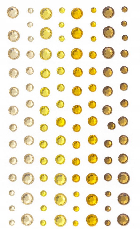 Ozdoba dekoracyjna kryształki samoprzylepne żółte OP104SZT PBH ARGO 251111