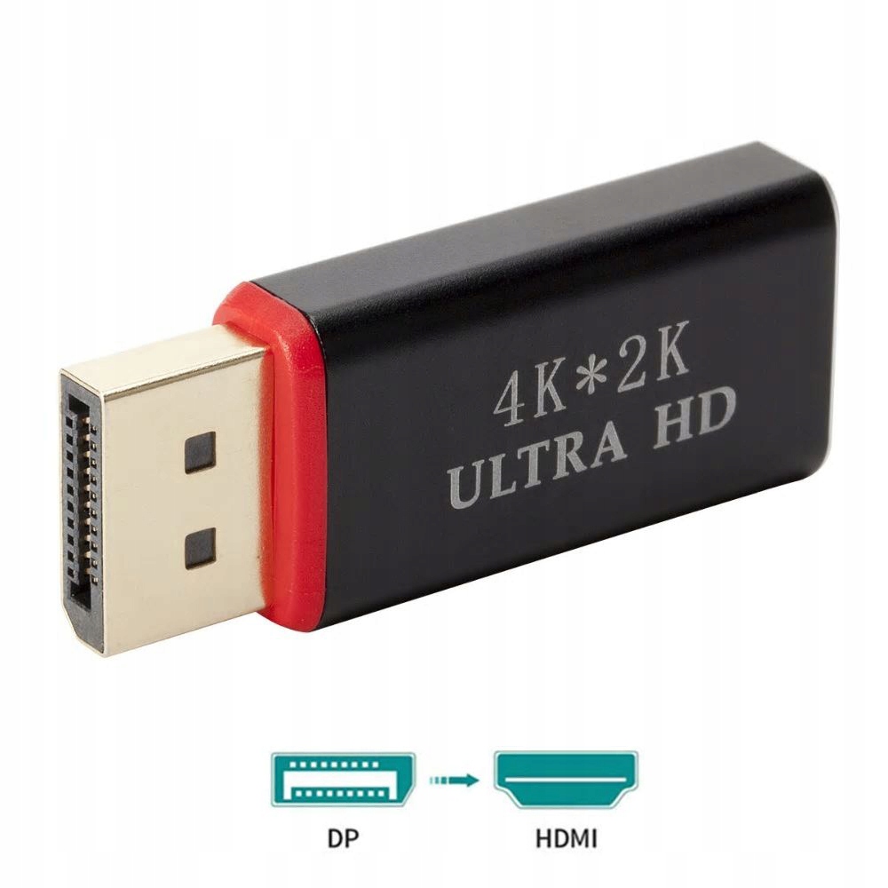 Adapter Display Port Kabel DP do HDMI 2K 4K