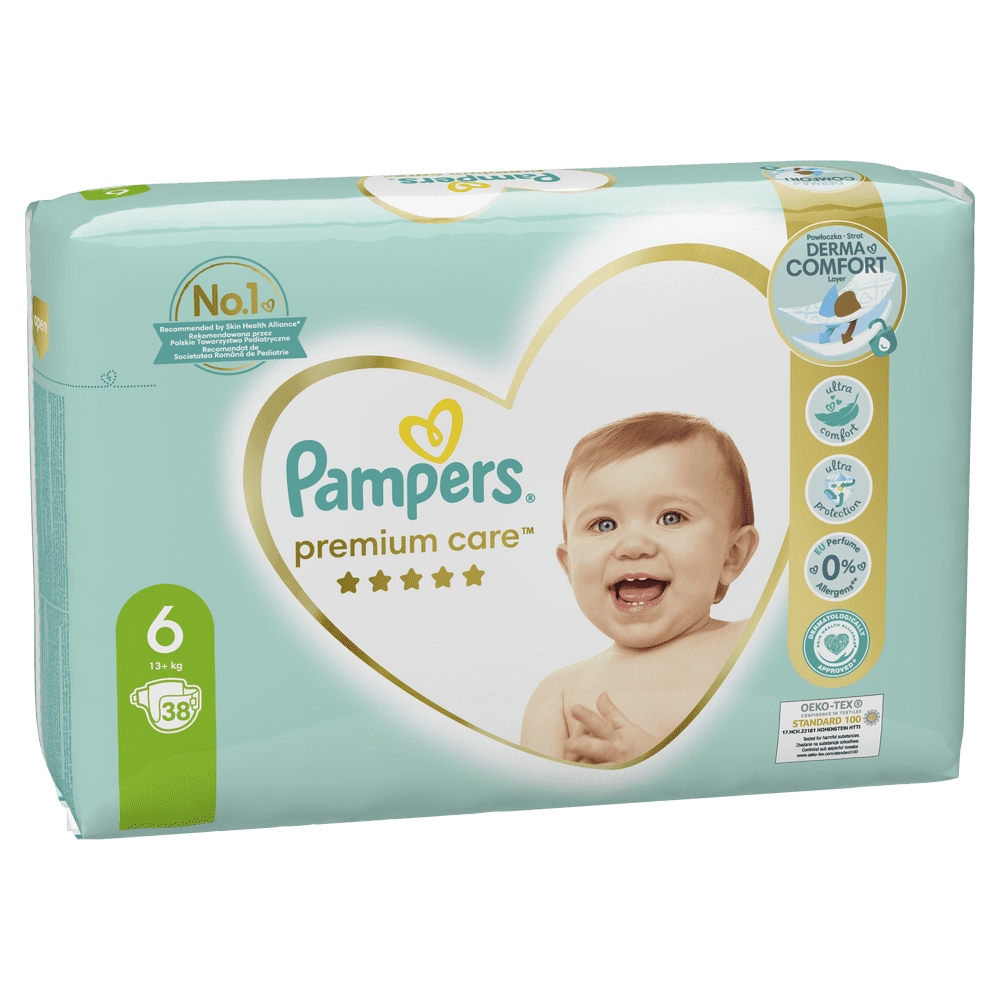 Pieluszki Pampers Premium r. 6 13-18 kg 38 szt.