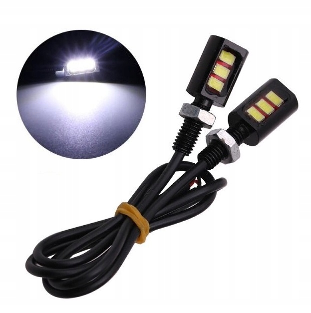 2x OŚWIETLENIE LAMPKA PODŚWIETLENIE TABLICY REJESTRACYJNEJ 3x LED MOTOCYKL