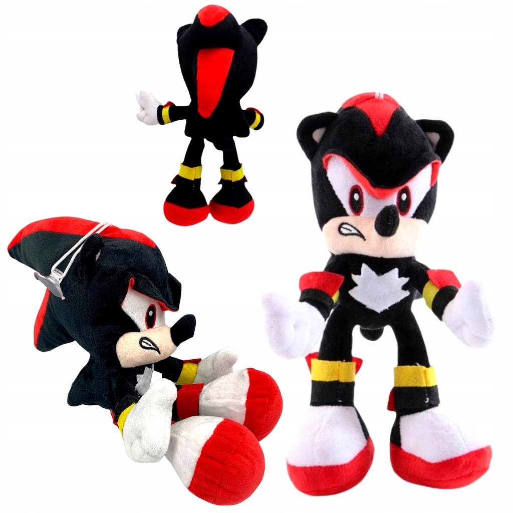 MASKOTKA PLUSZOWA SHADOW THE HEDGEHOG DUŻA WYSOKA - 12272930747 ...