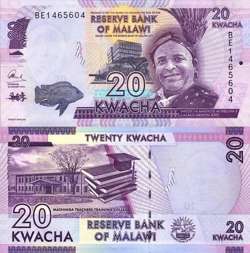 # MALAWI - 20 KWACHA - 2016 - P-63c - UNC