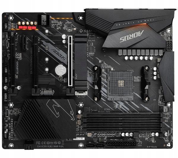 Купить Материнская плата Gigabyte B550 AORUS Elite V2 AM4 ATX: отзывы, фото, характеристики в интерне-магазине Aredi.ru