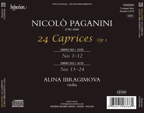 Купить Паганини 24 Каприса Алина Ибрагимова 2CD ГИПЕРИОН: отзывы, фото, характеристики в интерне-магазине Aredi.ru