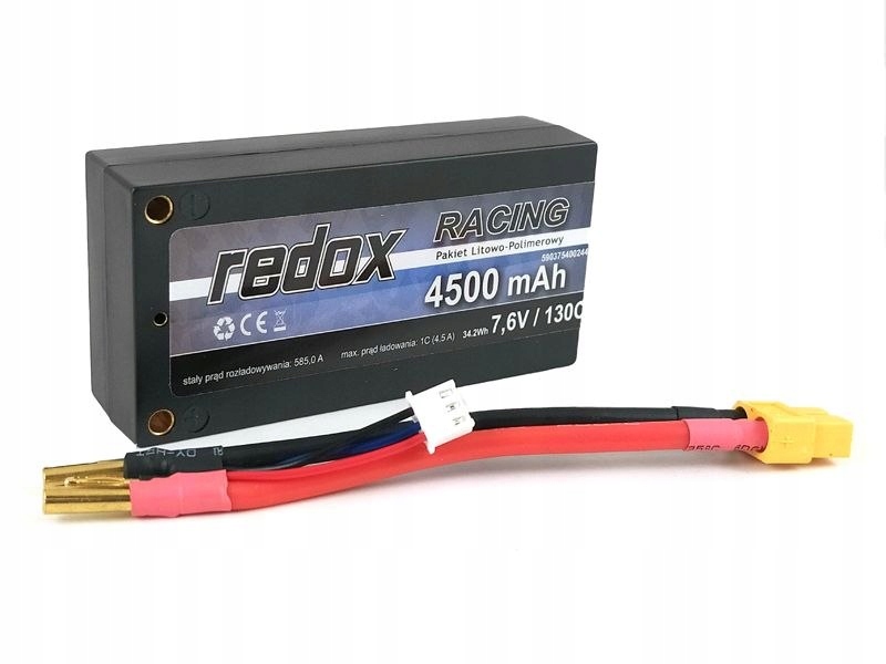 REDOX HV 4500 MAH 7,6V 130C SHORTY XT-60 RACING HA