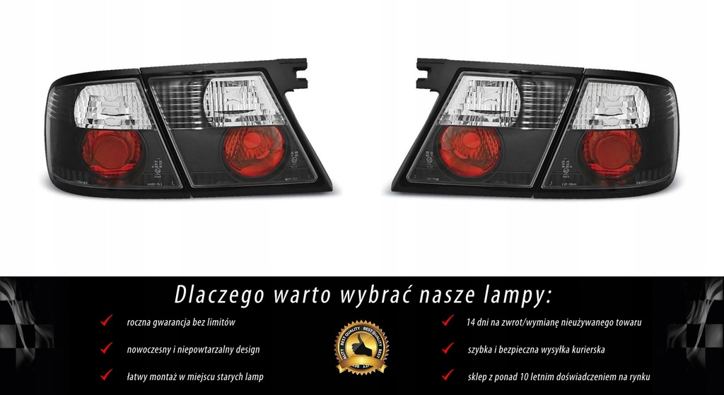 Lampy Tylne Nissan Primera P11 Hb 1996-1998 Czarne - 7797025645 - Oficjalne Archiwum Allegro
